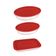 Conjunto de Assadeiras Marinex em Vidro com Tampa 6 Peças Vermelho com Transparente