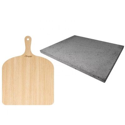 Conjunto para Pizza Eppicotispai com Espátula e Pedra 2 Peças Bege com Cinza