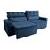 Sofá 4 Lugares Cama inBox Belém Retrátil/Reclinável com 230 cm de Largura e Revestido em Suede Velusoft Azul