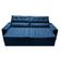 Sofá 4 Lugares Cama inBox Belém Retrátil/Reclinável com 230 cm de Largura e Revestido em Suede Velusoft Azul