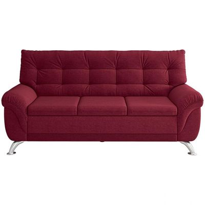 Sofá 3 e 2 Lugares Arezzo em Suede Linoforte Vermelho