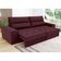 Sofá 3 Lugares Fassatti Retrátil e Reclinável em Suede Linoforte Vermelho Carmim