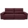 Sofá 3 Lugares Fassatti Retrátil e Reclinável em Suede Linoforte Vermelho Carmim