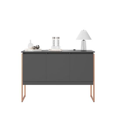 Buffet 3 Portas Classico Siberia - Preto Cobre Preto Cobre