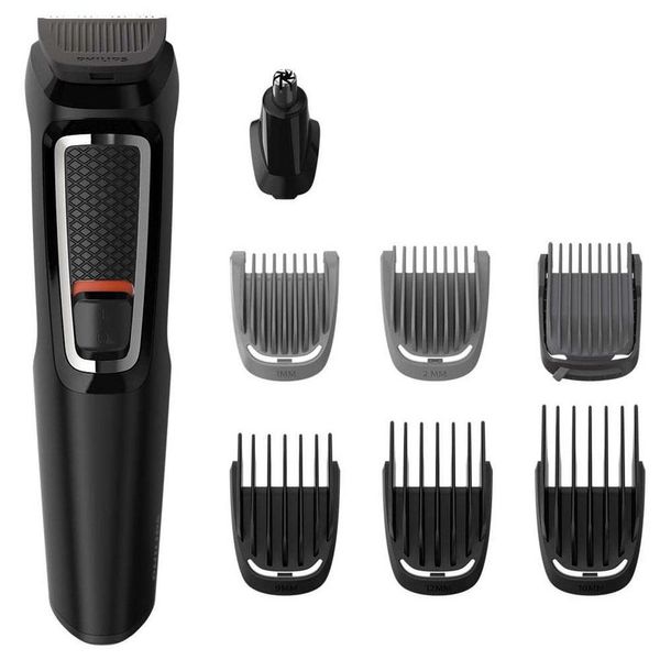Aparador de Pêlos Philips Multgroom Series 3000 MG3731/15 8 em 1 Sem Fio Preto / Bivolt