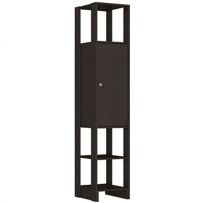 Armário Closet Slim Yes 1 Porta 3 Prateleiras Nova Mobile Grafite