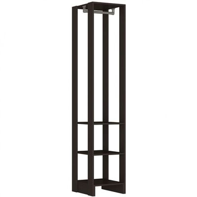 Armário Closet Slim Yes 3 Prateleiras e Cabideiro Nova Mobile Grafite