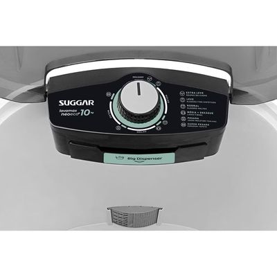 Lavadora de Roupas 10kg Suggar Neo Eco LE1011BR com 6 Programas de Lavagem Branco / 220V