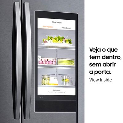 Refrigerador Frost Free RF27T5501SG Inverter Door Family Hub 614 Litros Samsung Black Inox / 220V