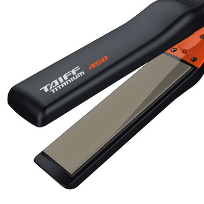 Chapinha Prancha Titanium 230 Graus com Emissão de Íons Taif Preto com Laranja / Bivolt
