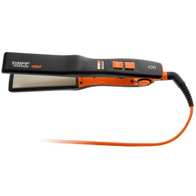 Chapinha Prancha Titanium 230 Graus com Emissão de Íons Taif Preto com Laranja / Bivolt