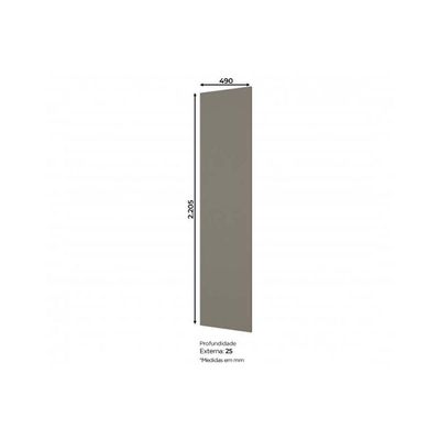 Módulo Cozinha Connect Painel De Edição Para Fechamento Lateral 220x49x205cm Duna2 Aéreos + 1 Balcão + 1 Complemento