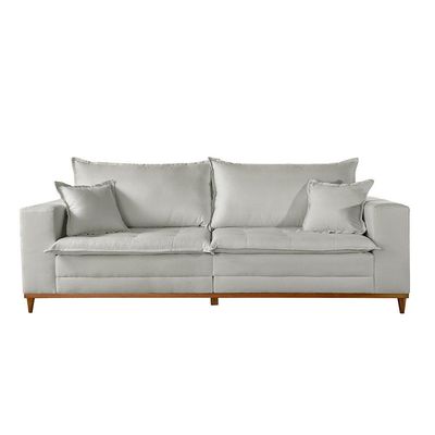 Sofá Matrix 02 Módulos De 100cm B25cm Meu Sofá Online B026 Veludo Prata