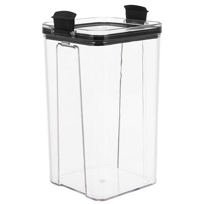 Pote Hermetico Acrilico Transparente Kit 2 Unidades Tampa Veda Trava Multiuso Cozinha Alimento Armar