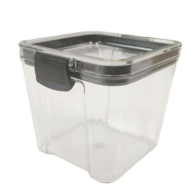 Pote Hermetico Acrilico Transparente Kit 2 Unidades Tampa Veda Trava Multiuso Cozinha Alimento Armar
