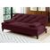 Sofá-Cama 3 Lugares Linoforte Jamile com Encosto Reclinável em Tecido Suede 188cm de largura Vermelho Carmim
