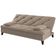 Sofá-Cama 3 Lugares Linoforte Jamile com Encosto Reclinável em Tecido Suede 188cm de largura Areia