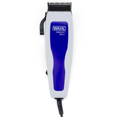 Máquina de Cortar Cabelo Wahl Home Cut Basic 9155 com 8 Pentes Branco com Azul / 220V
