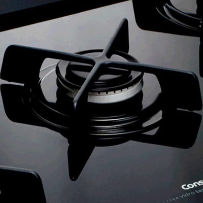 Fogão 5 Bocas CFS5VAR Trempe de Ferro Fundido e Mesa de Vidro Consul Inox / Bivolt