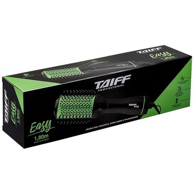 Escova Secadora Taiff Easy Oval 1200W com Cerdas de Nylon Verde / 220V