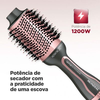 Escova Secadora Mondial Keratin ES-11 1200W Rosê / Bivolt