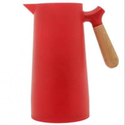 Garrafa Térmica Wolff com Cabo Madeira Nórdica 1L Vermelho