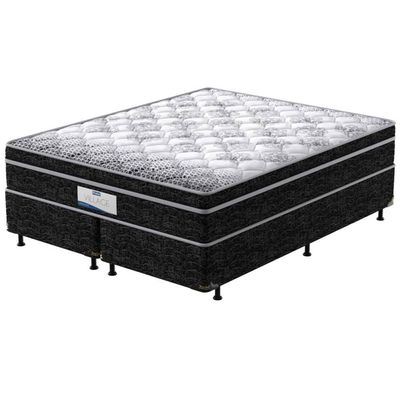 Cama Box King Size Probel Village D28 com Molas Pocket e Pillow Euro 68x193x203cm n/a