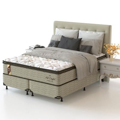 Cama Box King Size Fort Comfort com Pillow Top e Molas Prolastic 72x193x203cm Probel n/a