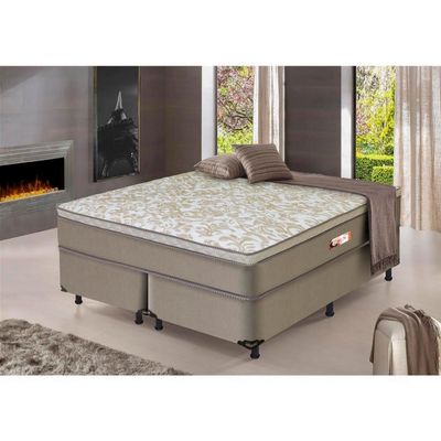 Cama Box King Size e Colchão Hellen Alpha EuroPillow e Molas Ensacadas n/a