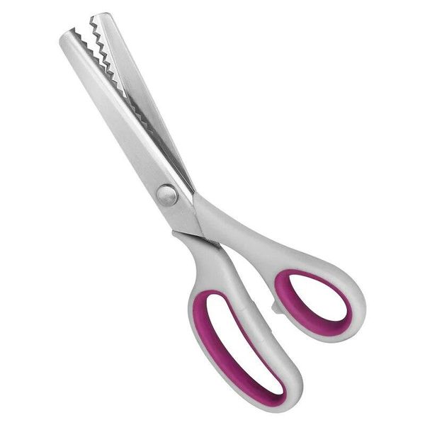 Tesoura de Pinking Profissional em Aço Inoxidável para Costura vermelho