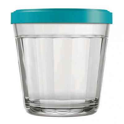 Conjunto de Tigelas Copo Americano em Vidro e Plástico 350 ml  12 Peças Transparente com Colorido