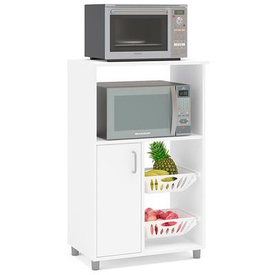 Fruteira Micro Facility com 1 Porta e 2 Cestas Politorno Branco