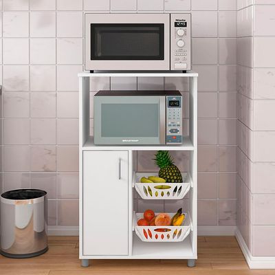 Fruteira Micro Facility com 1 Porta e 2 Cestas Politorno Branco