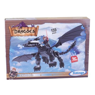 Blocos de Montar 159 Peças Dragão da Noite Xalingo 1185.4