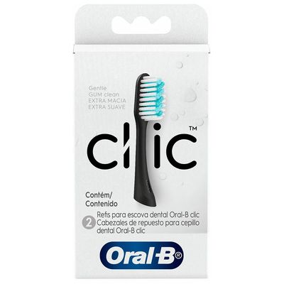 Refil para Escova Dental Oral-B Clic - 2 Unidades Preto