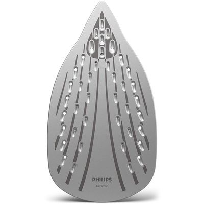 Ferro de Passar a Vapor Philips Walita EasySpeed GC1752 com Spray e Base de Cerâmica Branco com Roxo / 110V
