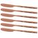 Conjunto de Espátulas Fracalanza Steel Wood em Aço Inox Cobre 6 Peças Cobre
