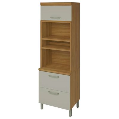 Paneleiro Nesher Princesa 2 Portas 1 Gaveta 70cm Freijó com Off White