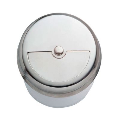 Porta Condimento em Aço Inox e Vidro 160 ml Forma Inox e Transparente