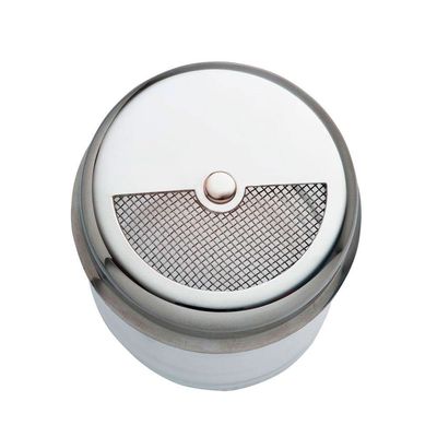 Porta Condimento em Aço Inox e Vidro 160 ml Forma Inox e Transparente