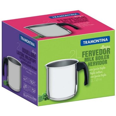Fervedor Tramontina Allegra em Aço Inox 14 cm Inox