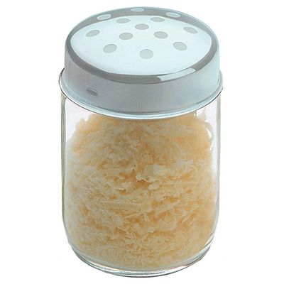 Queijeira/Oreganeira Brinox Jornata em Vidro e Aço Inox com sobretampa 150 ml Inox e Transparente