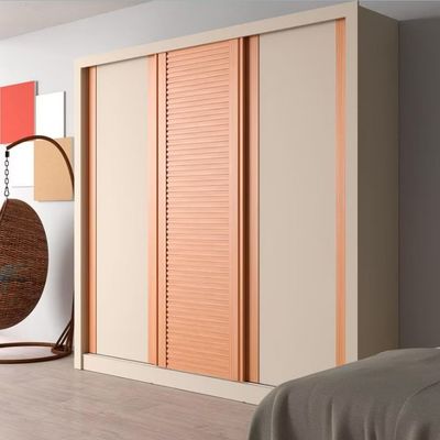 Guarda-Roupa Casal Bartira Village com 3 Portas 4 Gavetas e 243,1cm Areia