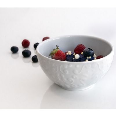 Conjunto de Bowls Germer Tassel em Porcelana 400 ml 6 Peças Branco