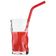 Conjunto de Canudo com Escova Euro Home Silicone - 2 Peças Vermelho