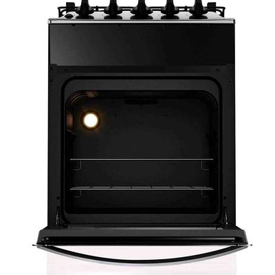 Fogão 4 Bocas Clean Mesa de Inox 2 Prateleiras Ajustáveis Automático Brastemp Branco / Bivolt