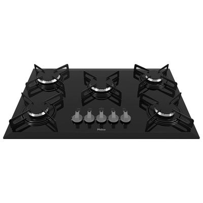 Cooktop a Gás 5 Bocas Chef 5 Bisote Philco Preto / Bivolt