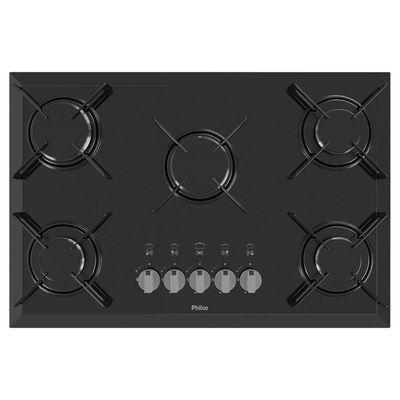 Cooktop a Gás 5 Bocas Chef 5 Bisote Philco Preto / Bivolt