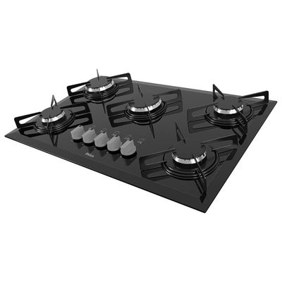 Cooktop a Gás 5 Bocas Chef 5 Bisote Philco Preto / Bivolt