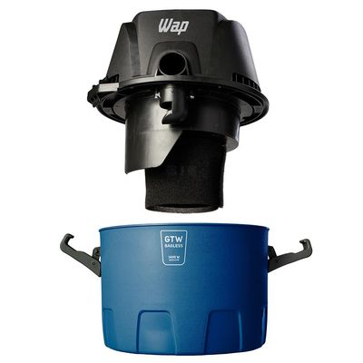 Aspirador de Água e Pó Wap GTW Bagless 1.400W Compacto 6 Litros com Soprador e Barril Portátil Preto e Azul / 110V